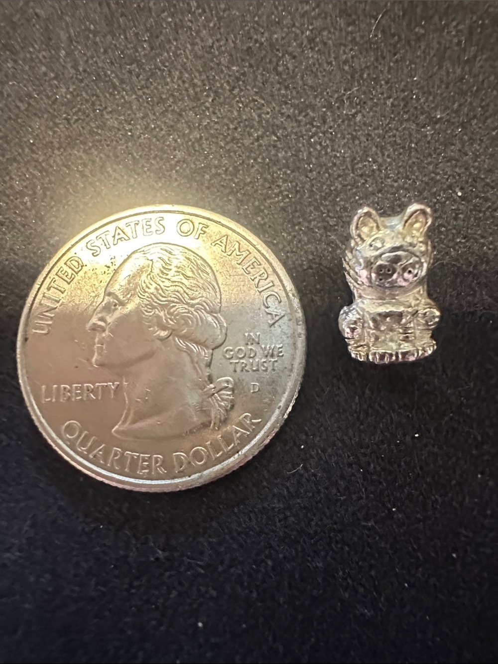 Tiny Silver bead  - Petite Animal Charm